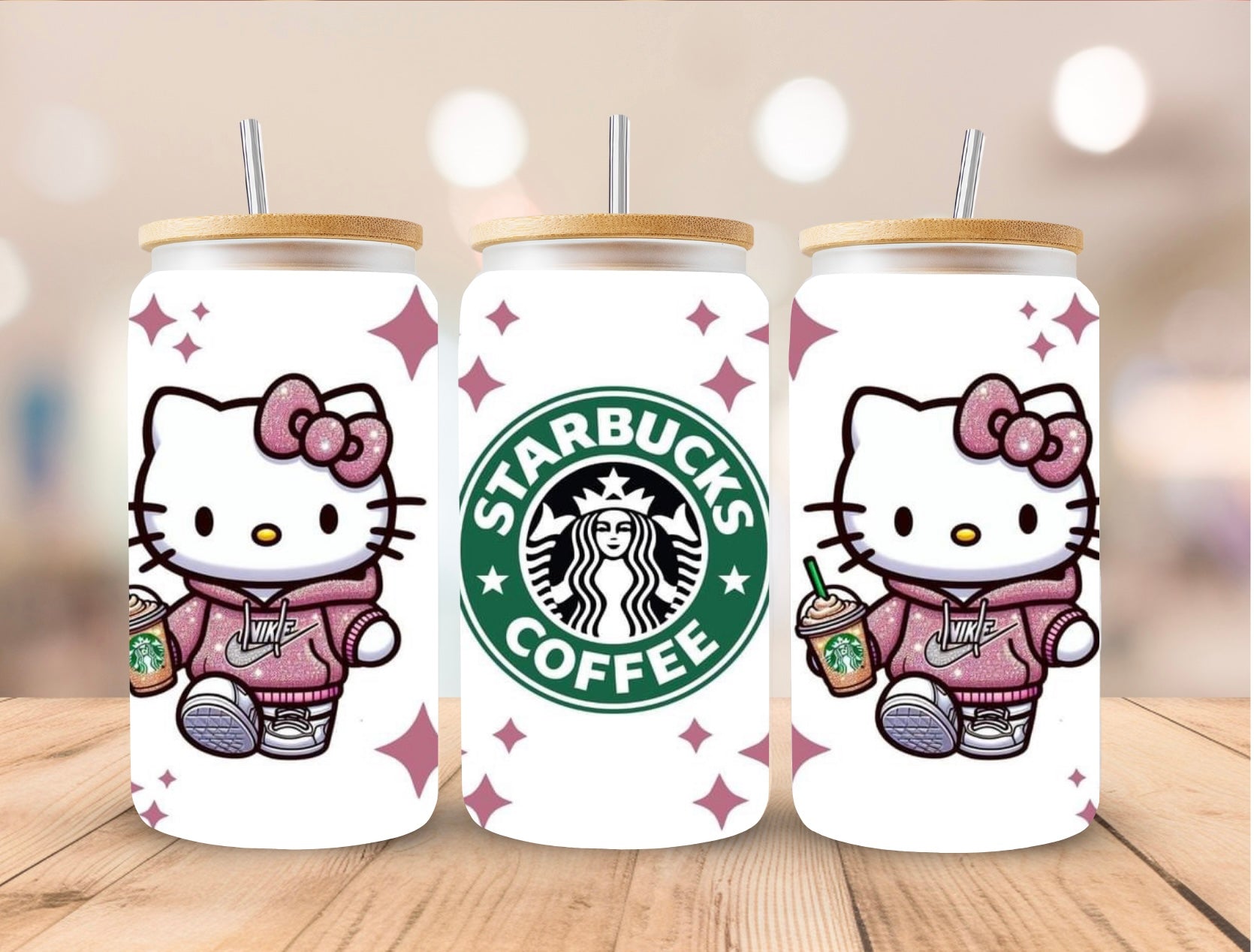 Hello Kitty (Nike Hoodie) Glass Cup