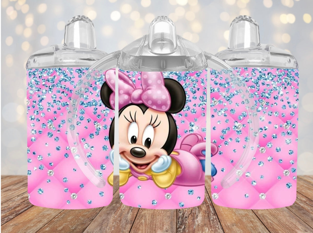 Minnie (Pink)Sippy Cup 3 Piece Set