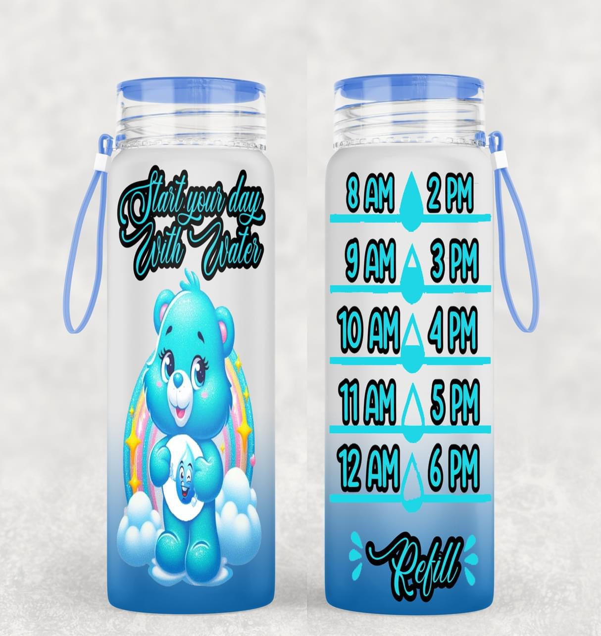 Motivational Frosted Water Bottles 1
