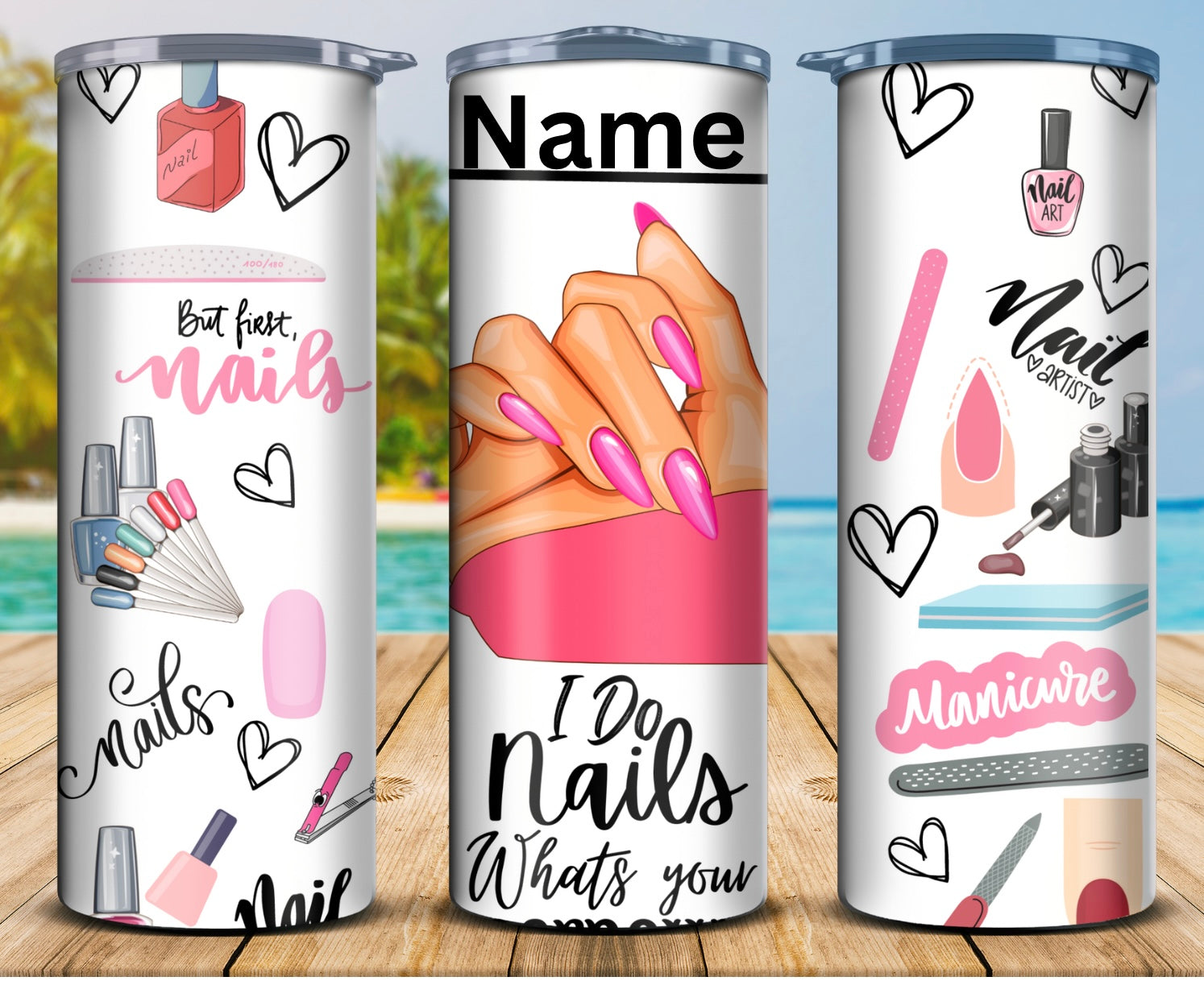 Custom Name I Do Nails 20 oz