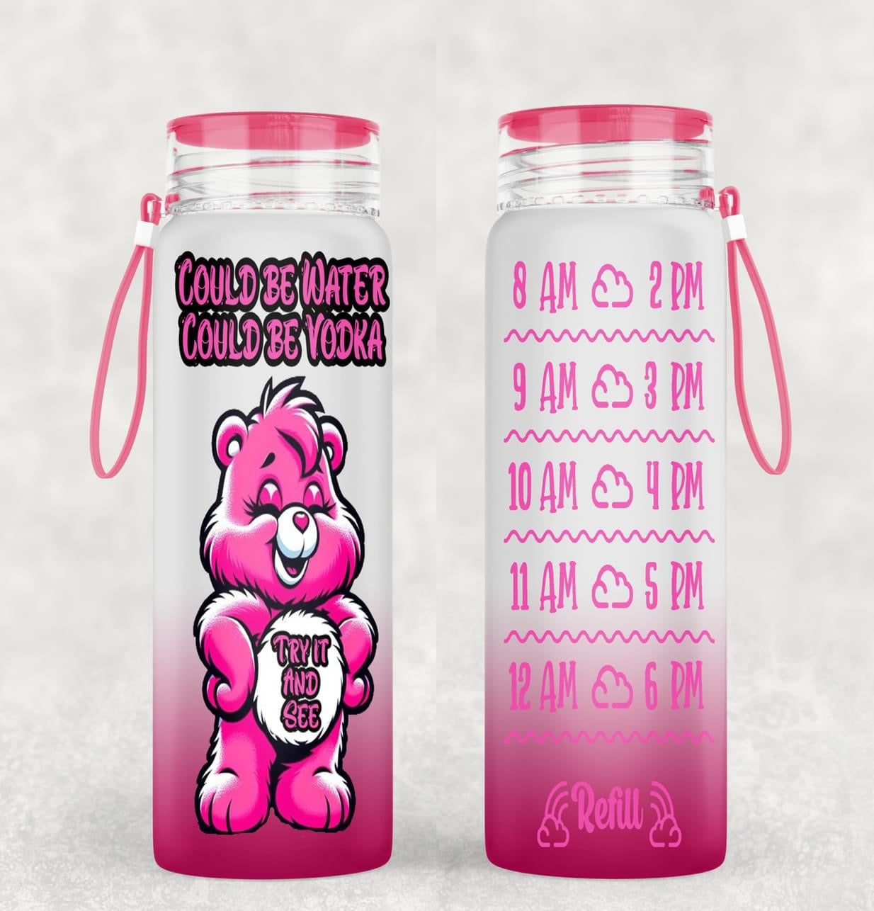 Motivational Frosted Water Bottles 1