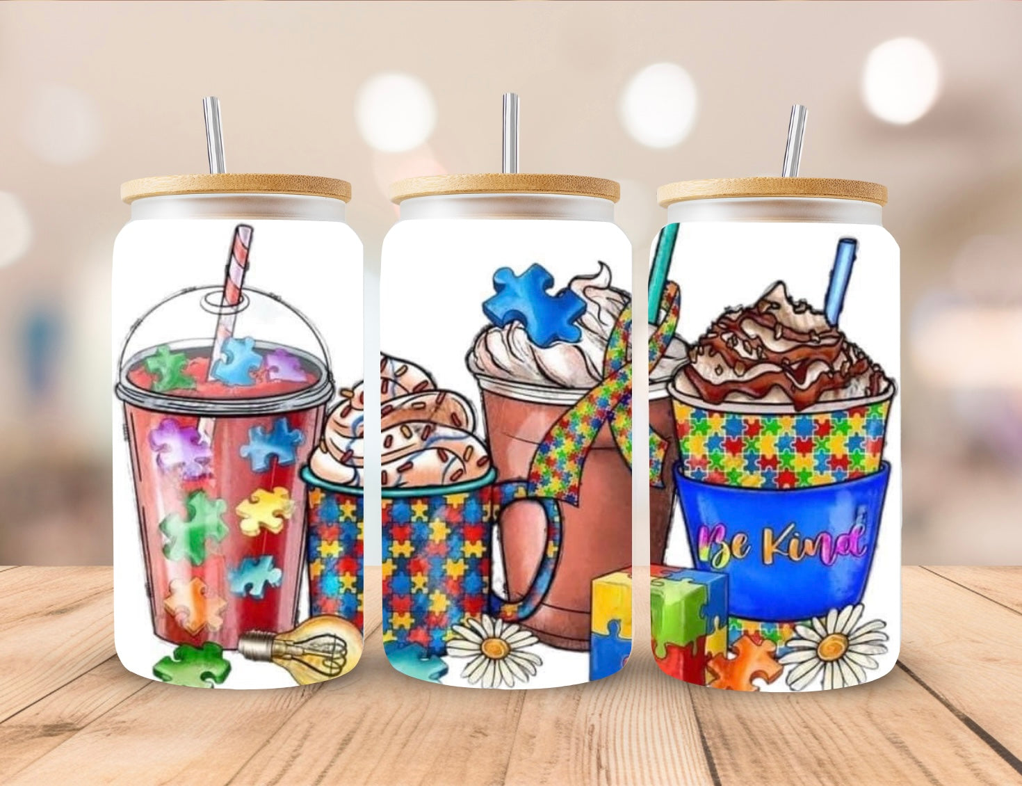 Be kind Glass Can Glass Cup