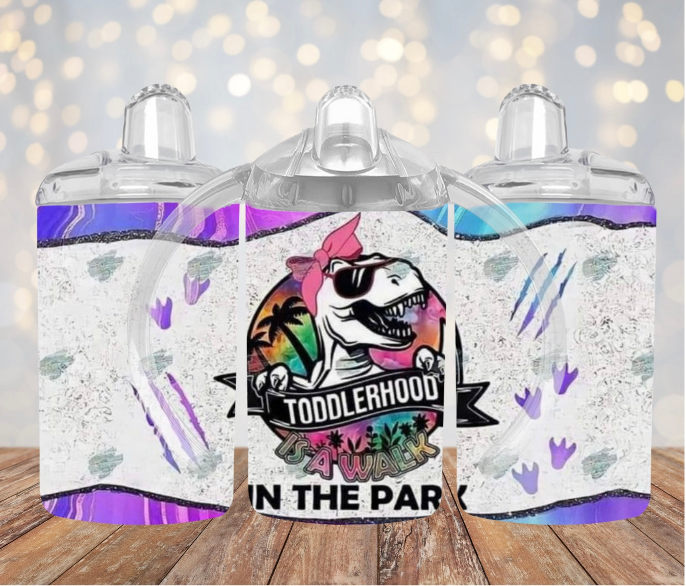 Dino (Girl) Sippy Cup 3 Piece Set