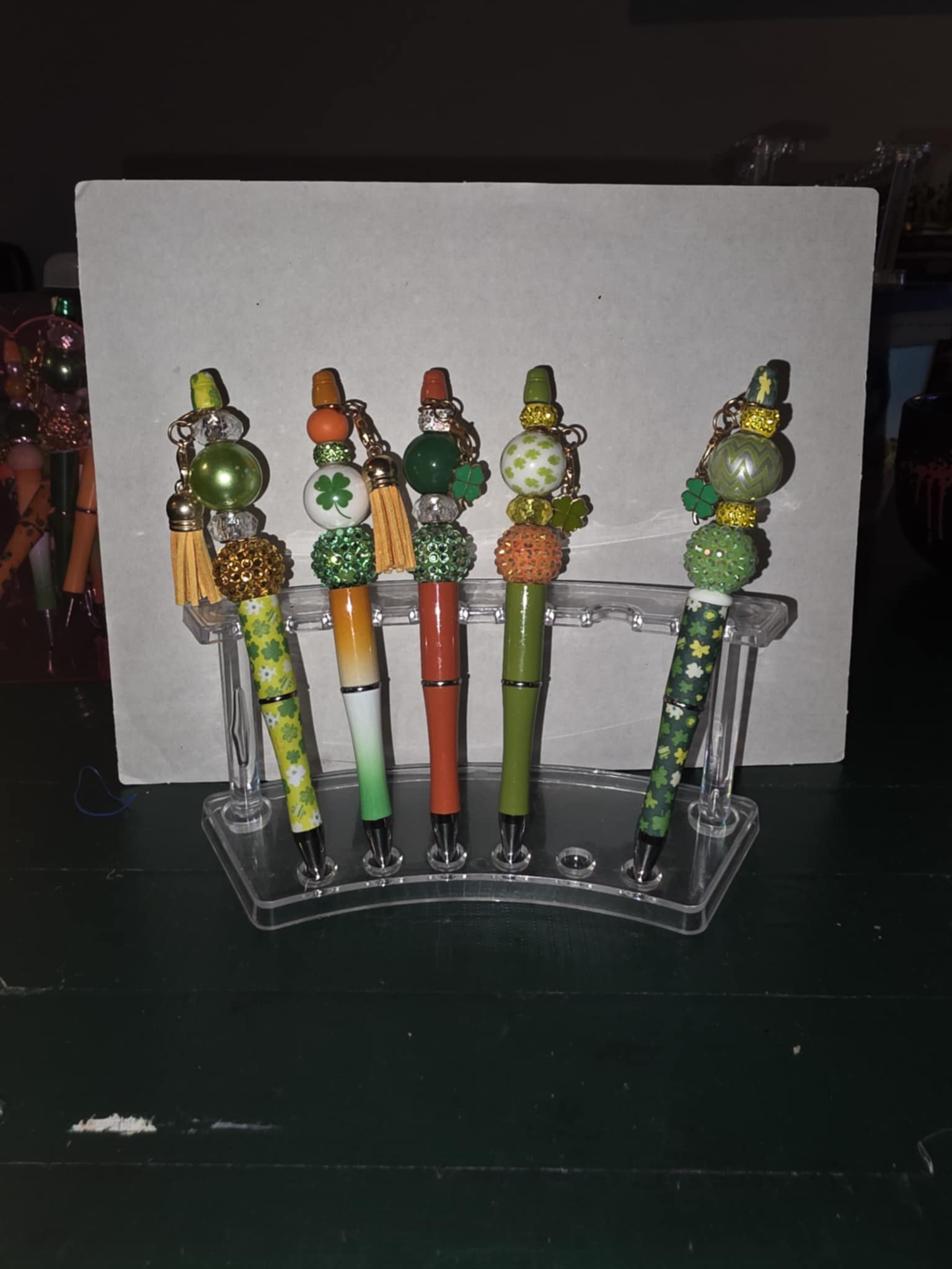St. Patrick Ball Chain Pen Set 1