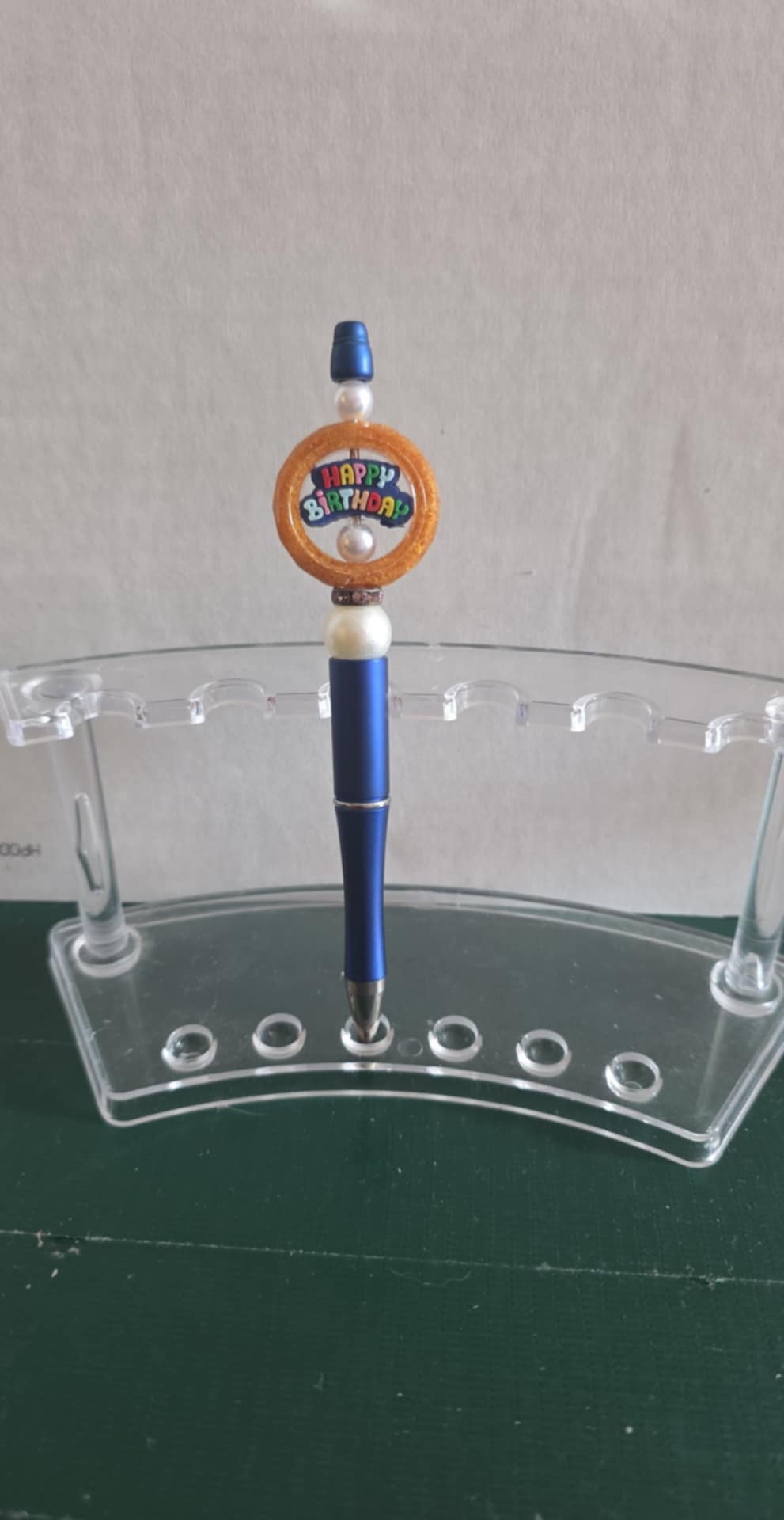 Happy Birthday Resin Ring Pen
